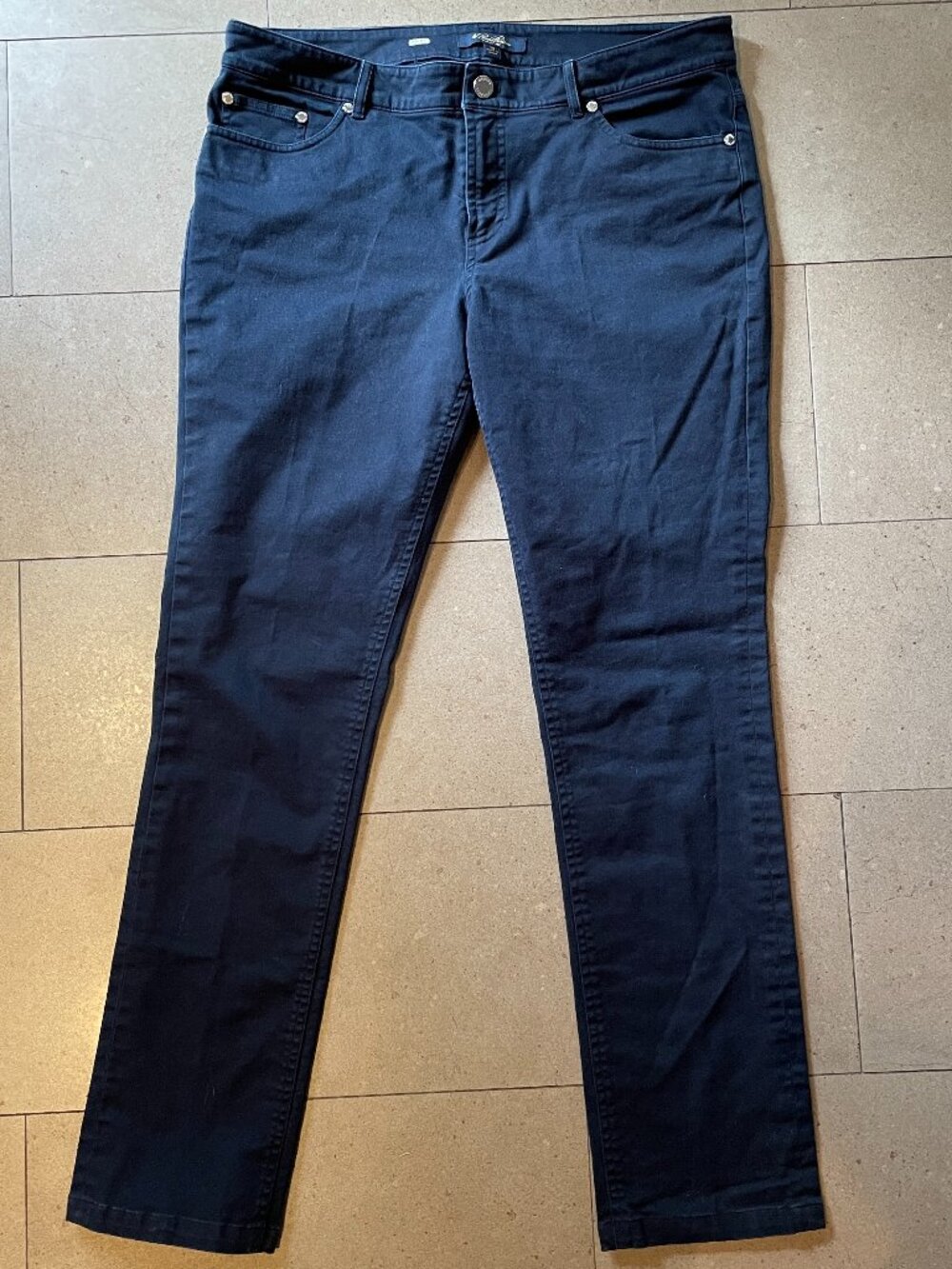 Brooks Brothers Womans Navy Blue Stretch Cotton pants slacks-Size 10